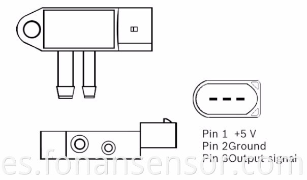 Sensor de presión de escape DPF 95860615110 95560615100 059906051A 07Z906051B 0281006005 0281006006 3D0131552E 4f0131552am